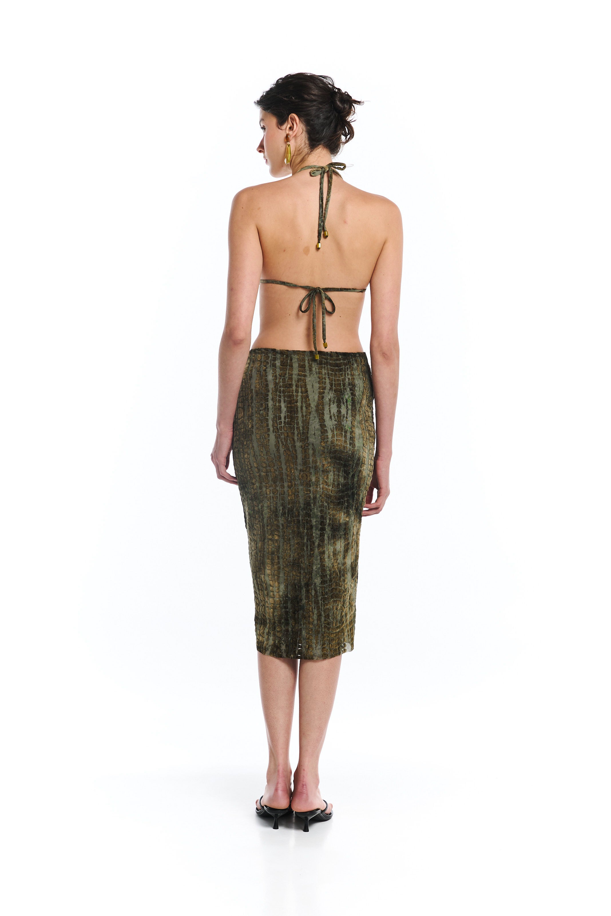 Croco Midi Skirt