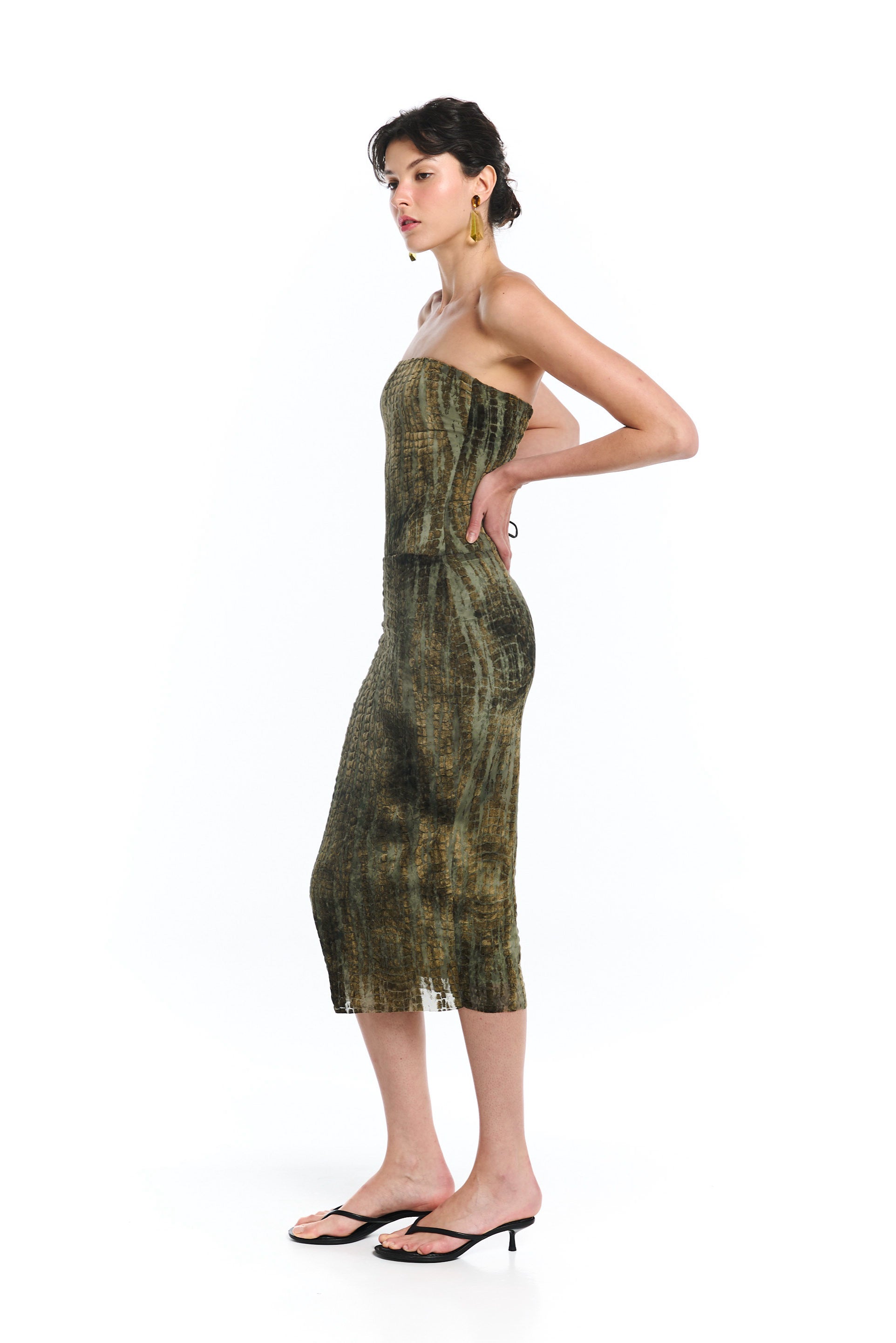 Croco Midi Skirt